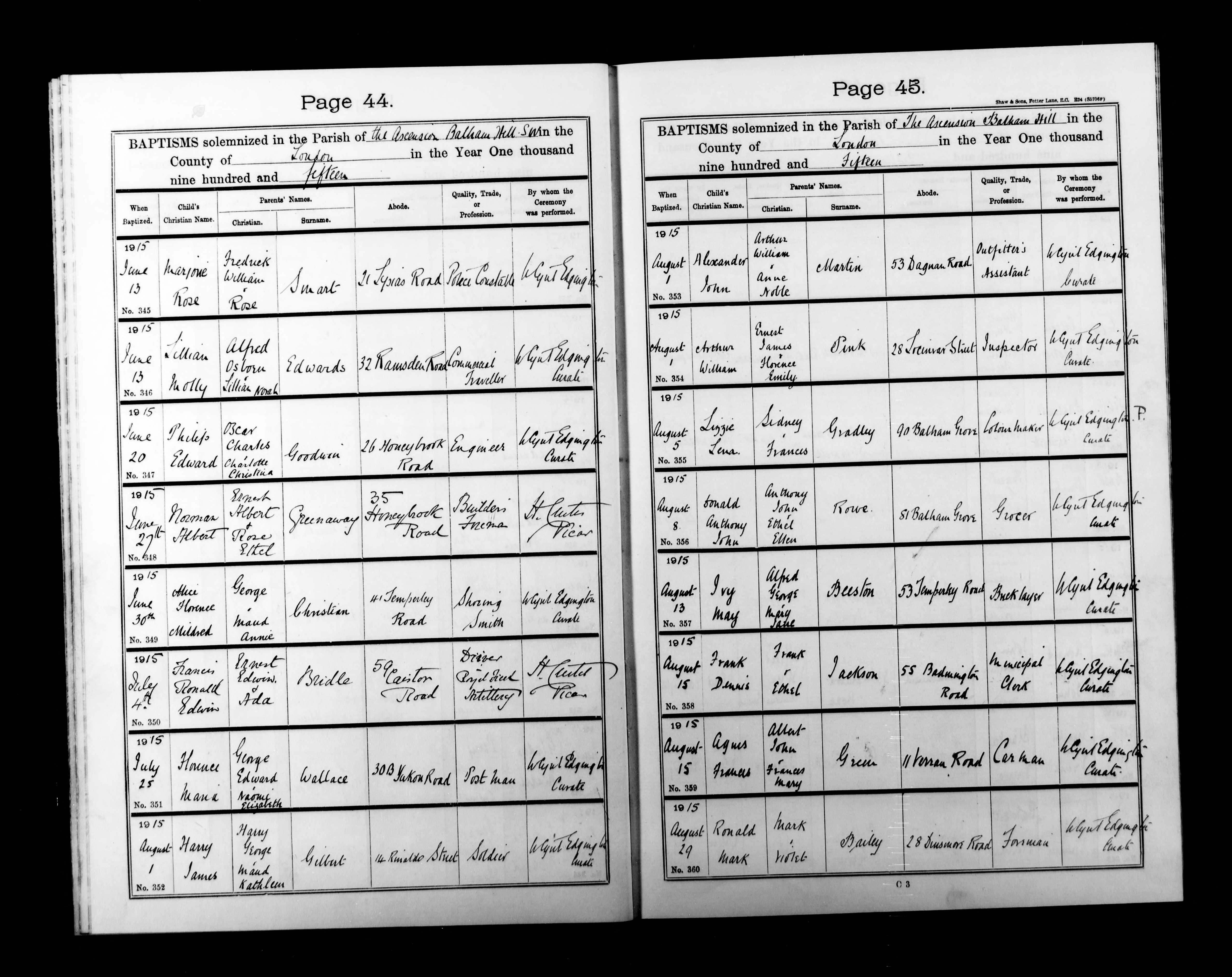 Ronald Mark Bailey Baptism