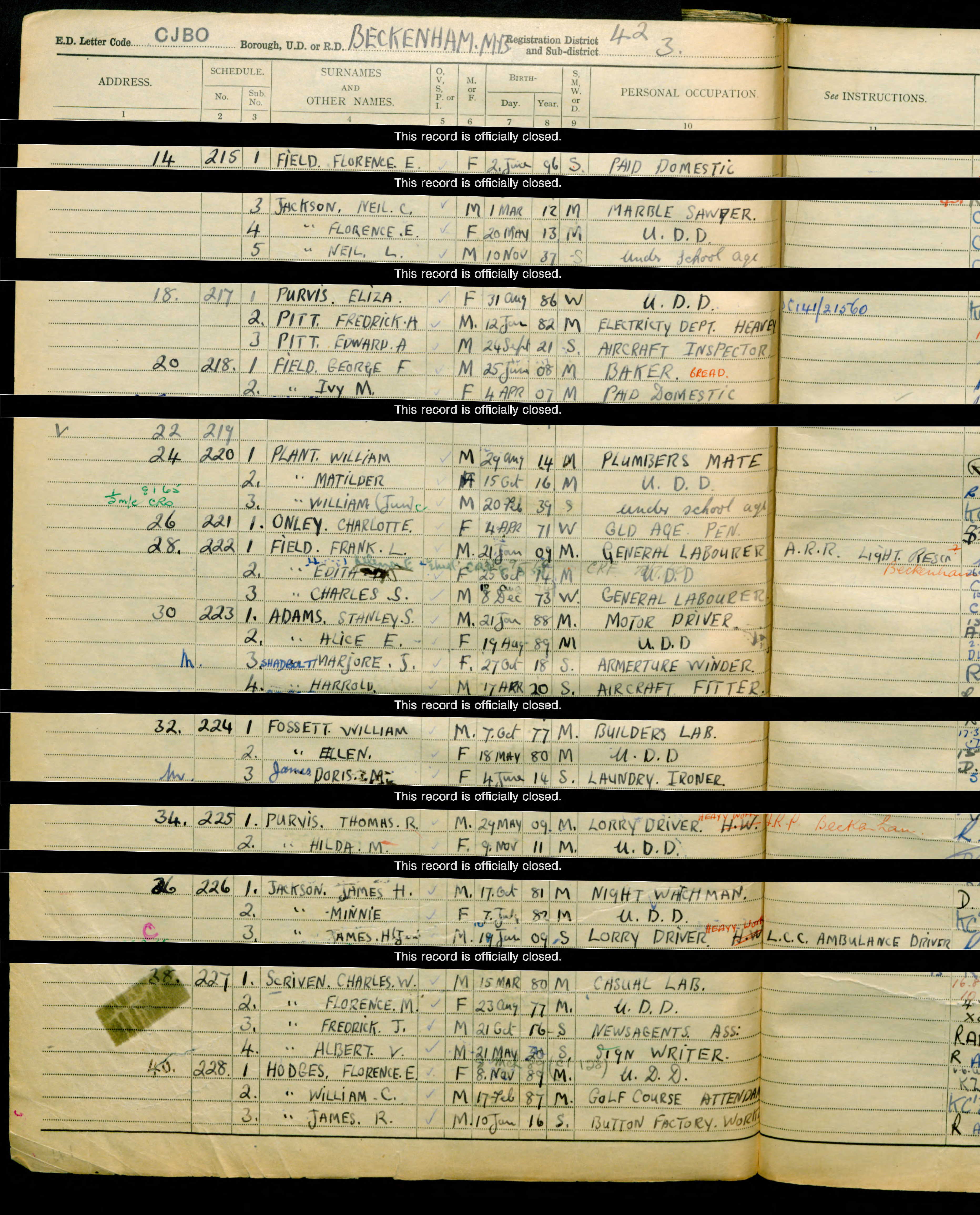 William Charles Plant 1939