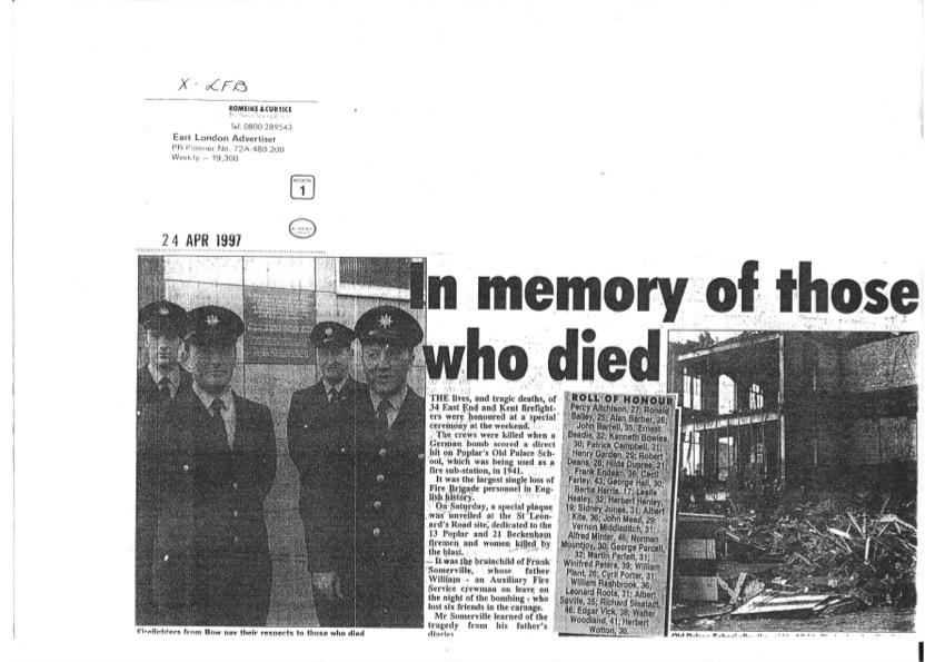 AFS In memory of those who died