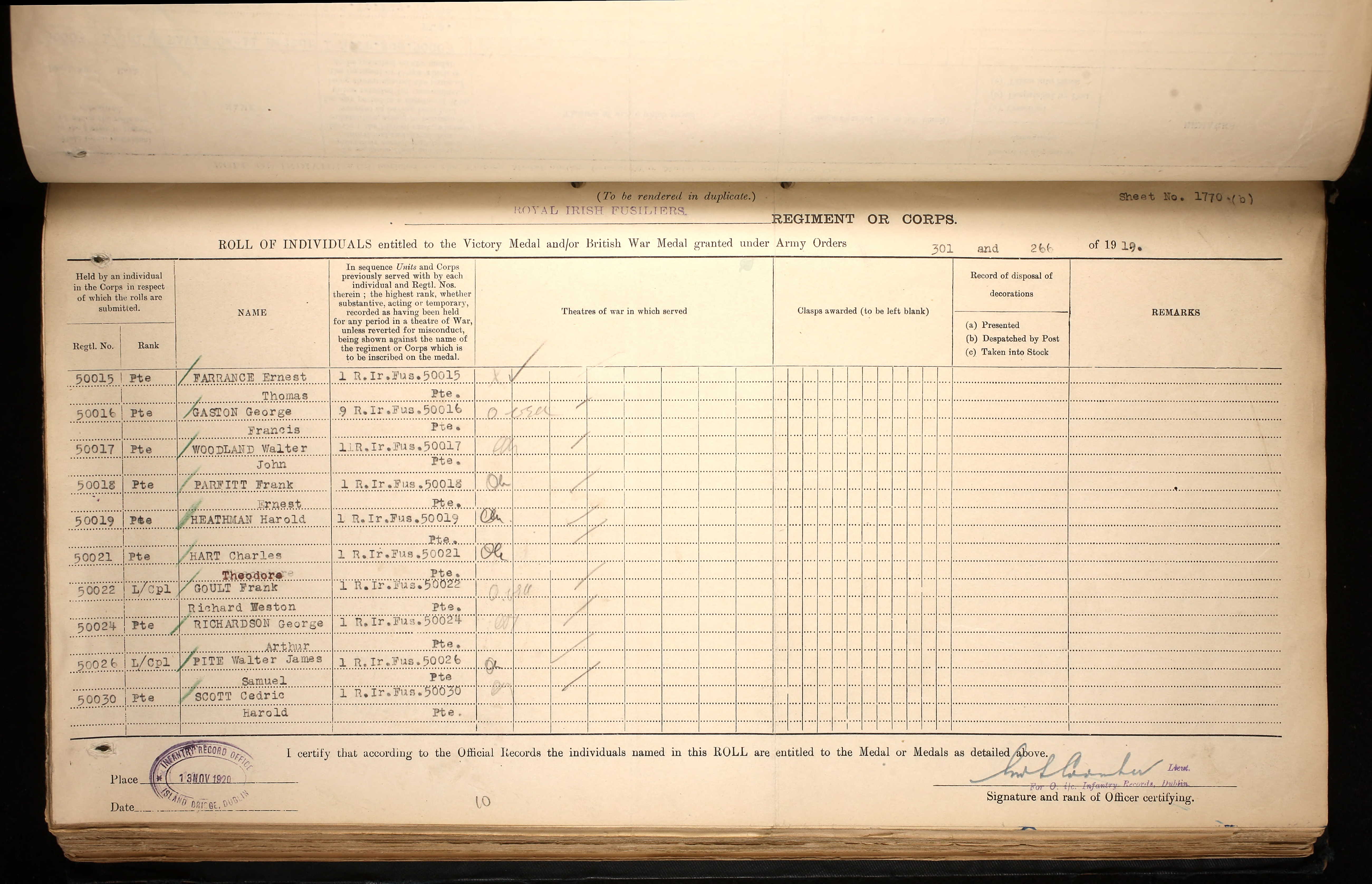 Walter John Woodland Silver badge