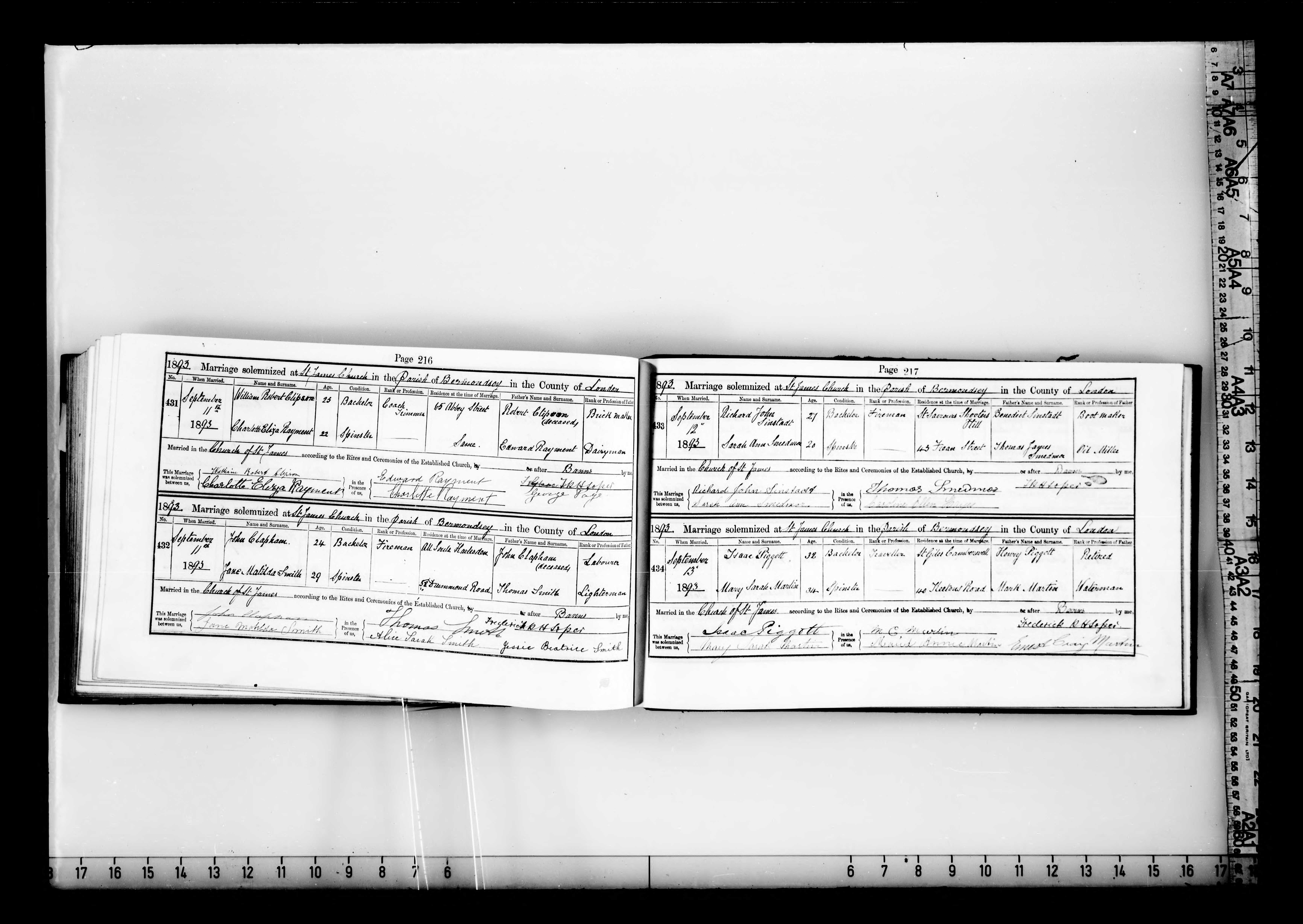 Richard John Sinstadt Marriage