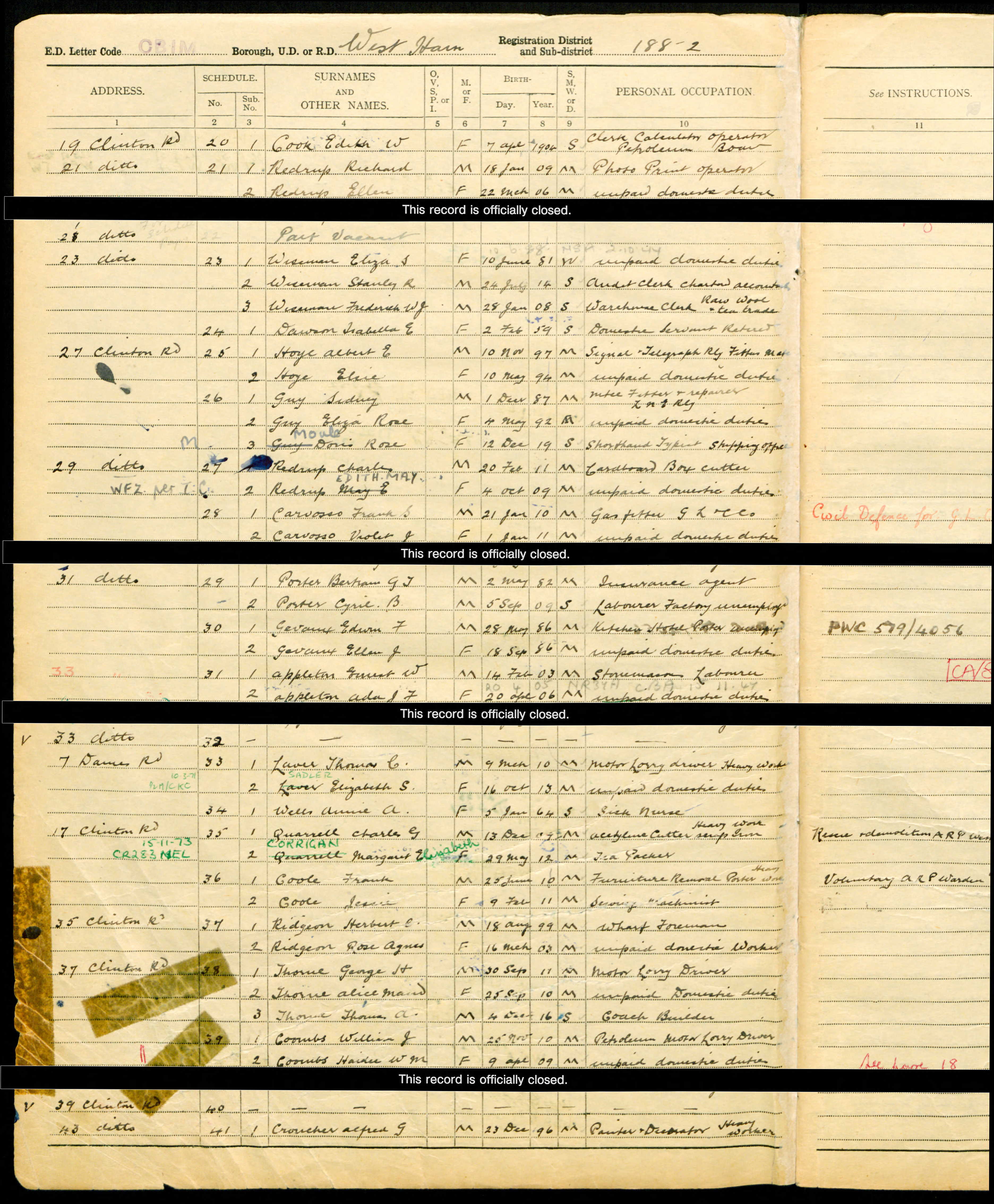 Cyril Betram Porter 1939