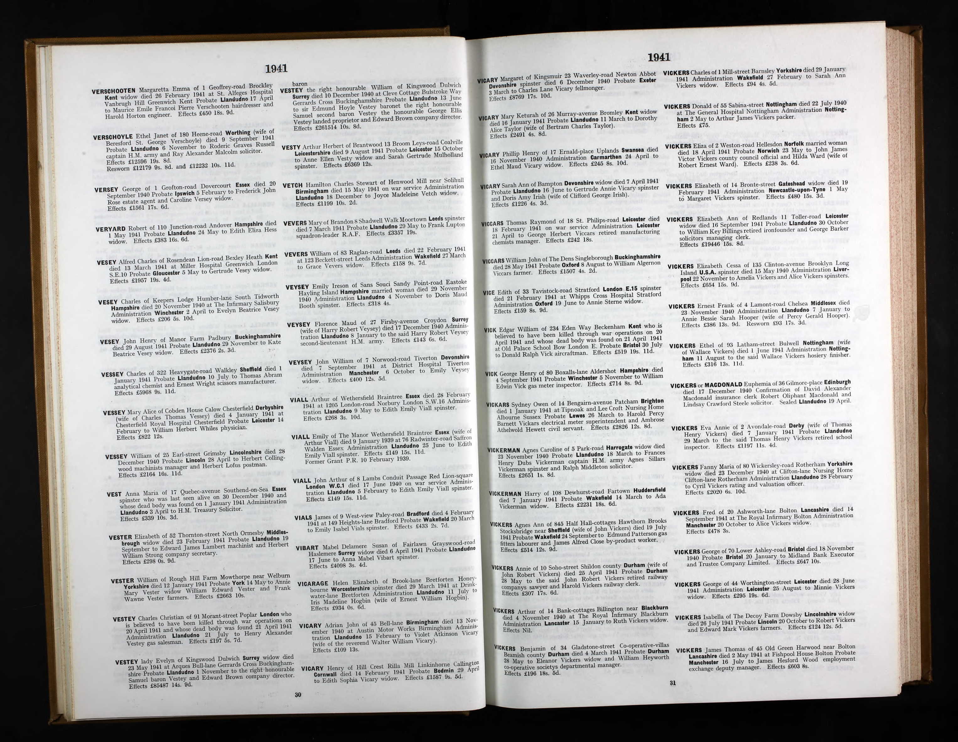 Edgar William Vick Will