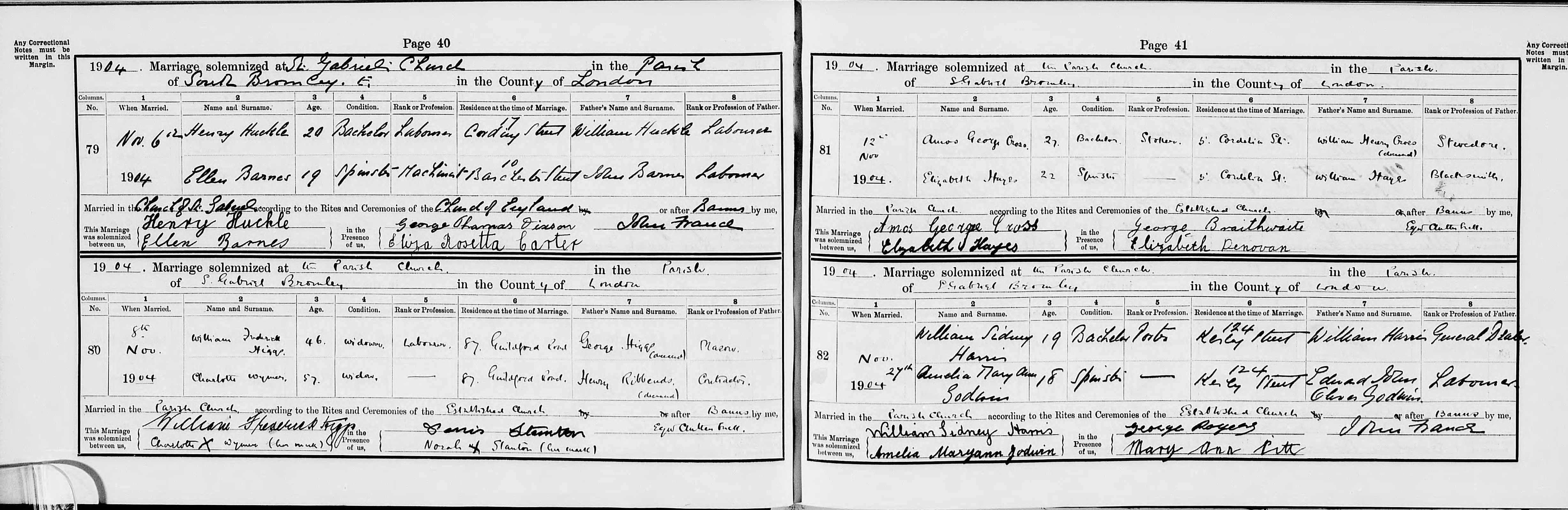 William harris Marriage